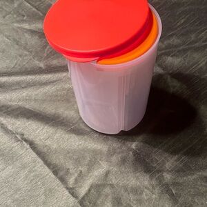 Tupperware Red and Orange Storage Container